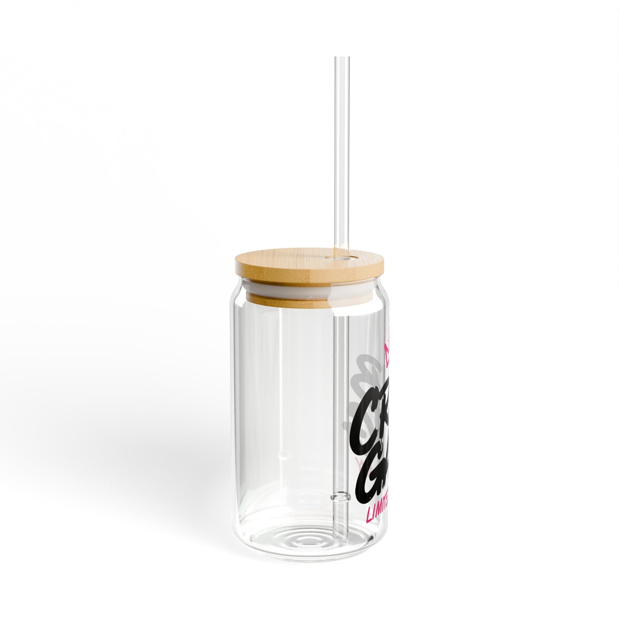Crab Gang 16oz Sipper Glass with Straw – 'Limited Company' Clear Drink Tumbler