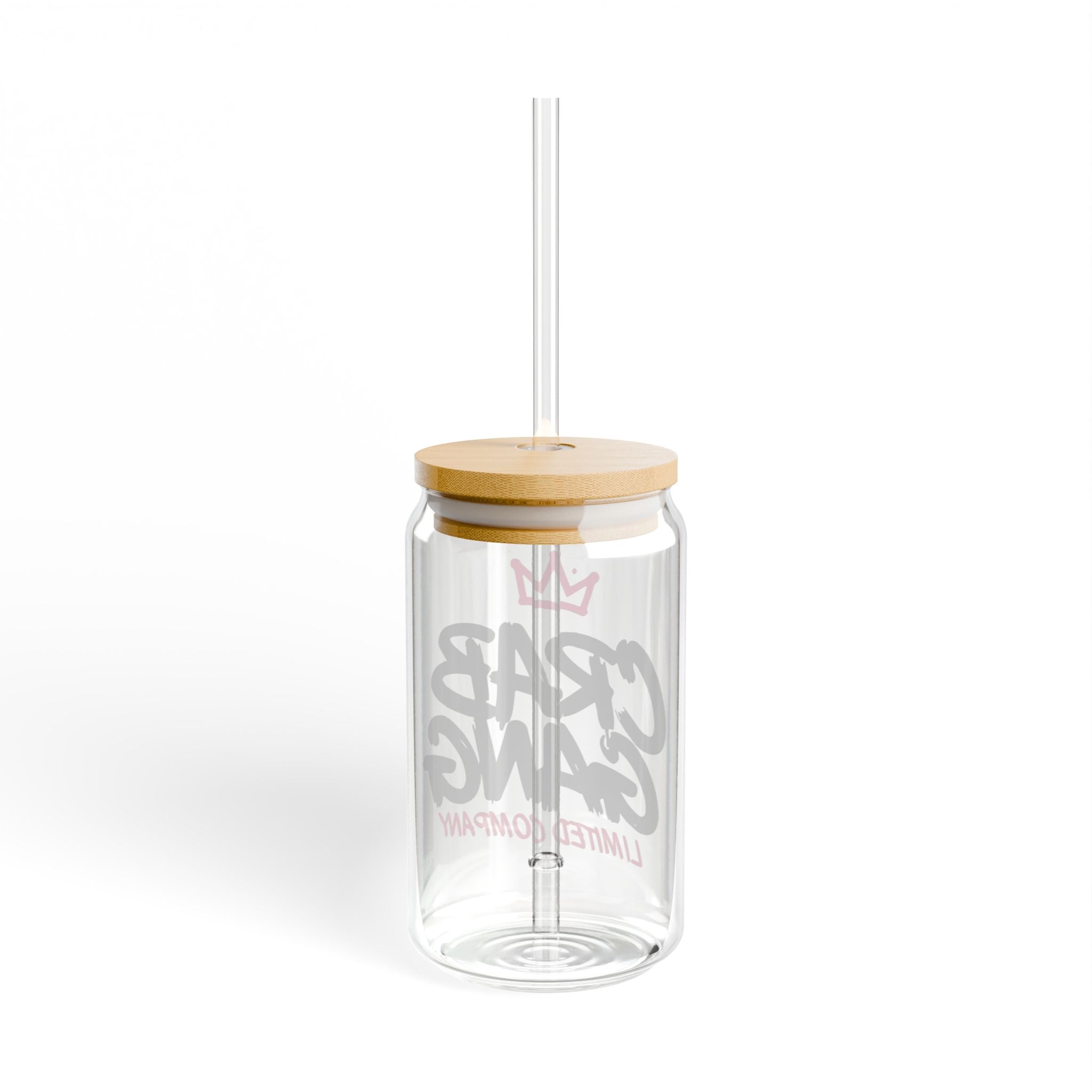 Crab Gang 16oz Sipper Glass with Straw – 'Limited Company' Clear Drink Tumbler