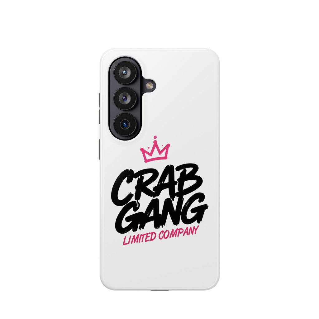 Crab Gang Magnetic Impact-Resistant Phone Case — Bold Script Logo with Pink Crown