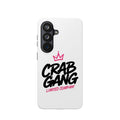 Crab Gang Magnetic Impact-Resistant Phone Case — Bold Script Logo with Pink Crown