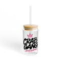 Crab Gang 16oz Sipper Glass with Straw – 'Limited Company' Clear Drink Tumbler