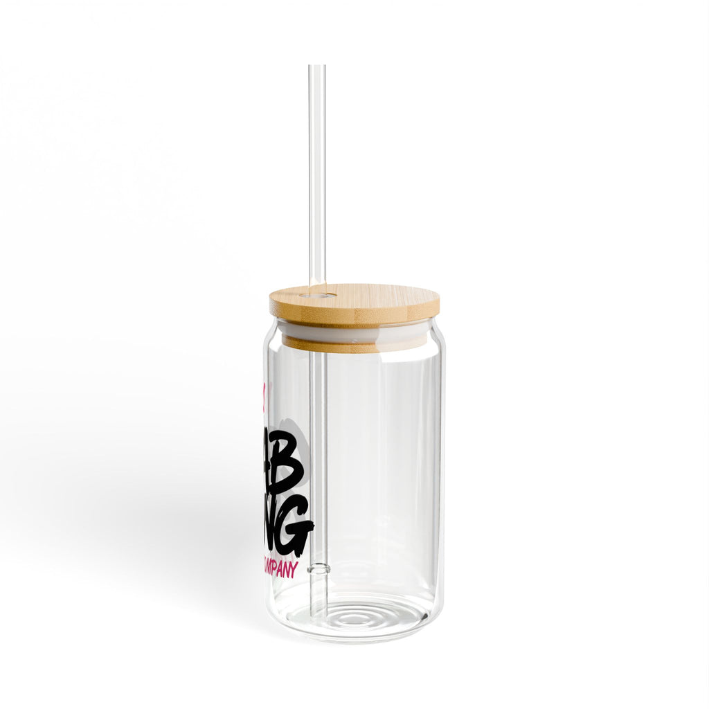 Crab Gang 16oz Sipper Glass with Straw – 'Limited Company' Clear Drink Tumbler